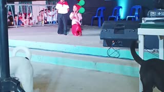 My daughter's first dance in public