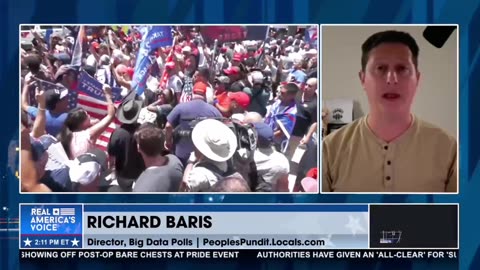 Richard Baris tells Jack Posobiec that Trump's indictment has helped him in the polls.