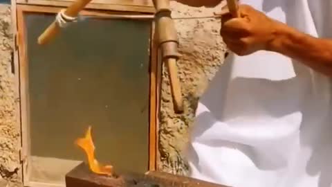 The ancient way of making fire