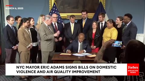 NYC Mayor Eric Adams Signs Bills Relating To Domestic Violence, Air Quality