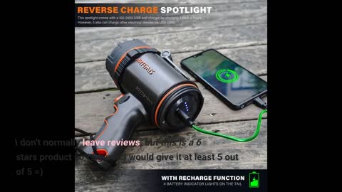 GOODSMANN Rechargeable #Spotlight Waterproof Flashlight 4500 Lumen-Overview