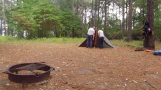 Tarp tent set up