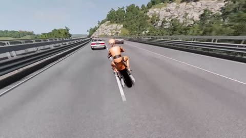 Motorbike Crashes #27 - Beamng Drive | Smart Pop Car
