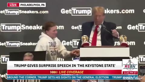 WATCH: Trump Invites Emotional Supporter On Stage, Plants Big Kiss On Her Cheek!