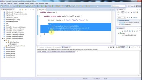 Learn Java Tutorial for Beginners, Part 37: Runtime Exceptions