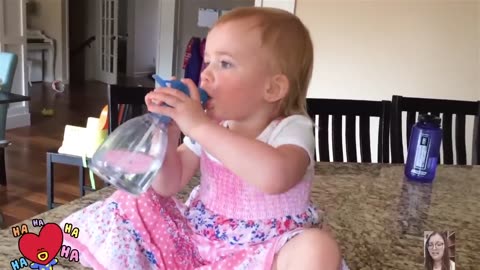 Best Funny Baby Playing With Water - Cute Baby Video || Just Laugh