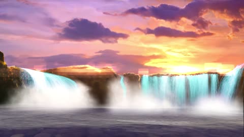 VIDEO INFORMATION Time Lapse Video of Waterfalls During Golden Hour