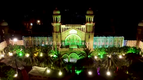 14 August Lahore Drone shots | National Anthem of Pakistan | Lahore Celebrations | 4K