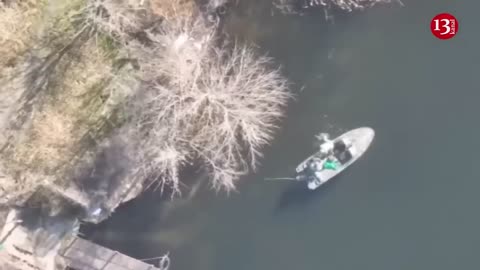 Drone Footage Reveals Russian Aggression: Targeting Boats Carrying Wounded Soldiers
