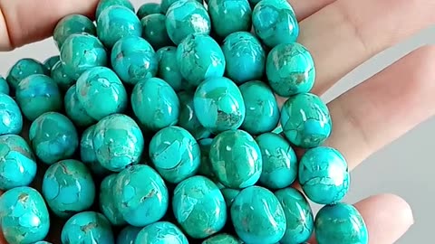 9mm*11mm Natural turquoise roundle beads Large turquoise beads can be used to make chunky necklace
