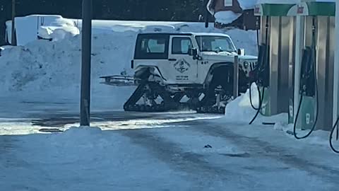 Unique Jeep Specially Suited for Snow