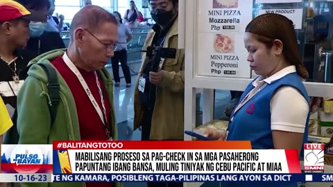 Mabilisang proseso sa pag-check in sa mga pasaherong papuntang ibang bansa, muling tiniyak ng MIAA