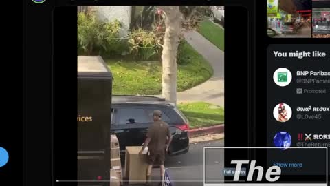 UPS Truck Casually Robbed In Los Angeles