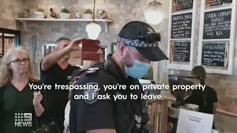 Police trying to enforce mask rules to 'leave the shop'