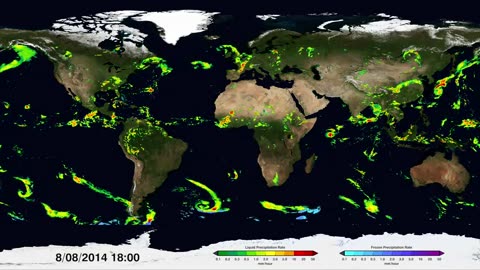 Global Tour of Precipitation in UHD 4K by NASA