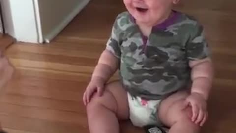 Baby Laughing Hysterically at Mom's Sunglasses Trick