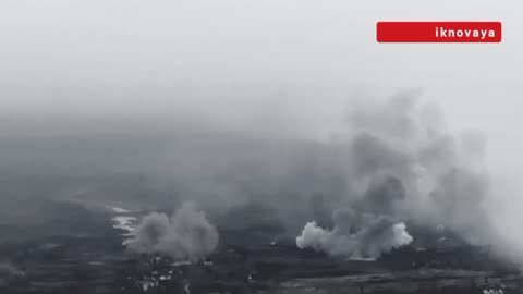 Heavy Russian bombardment on Ukrainian garrison in Novomikhailovka
