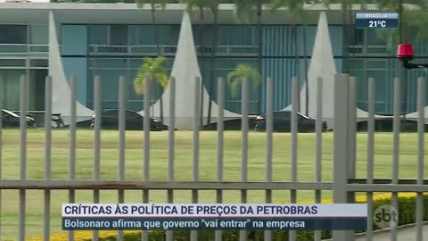 Bolsonaro crítica política de preços e diz que governo entrará na Petrobras | SBT Brasil (16/05/22)