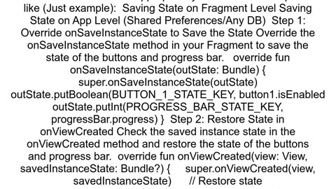saving xml state and restoring it