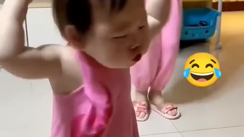 Cute baby fun dance