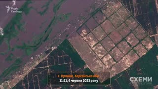 Before and after satellite images of the flooded areas of Kherson, Ukraine