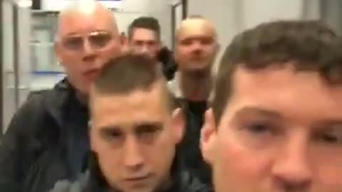 6 dutch hooligans vs 1 brazilian hand at airport - Fight near ryan airline