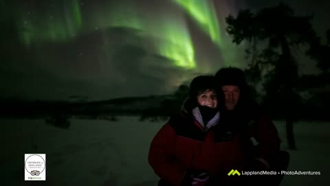 Northern light in Swedish Lapland