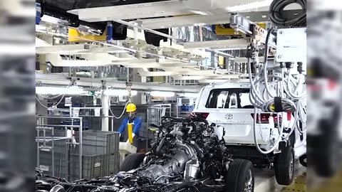 Toyota Land Cruiser assembly line in Japan