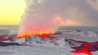 Another Angle of the Most Recent Iceland Volcanic Eruption