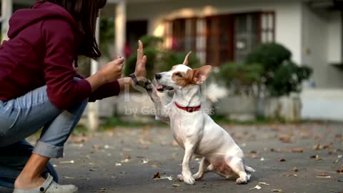 SLOWMO SA JRT giving HIGH-FIVE FOR TREAT VIDEO