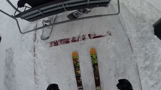 Skiing with helmet cam at Northstar
