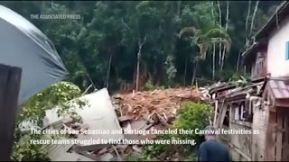 Mudslides kill several in southeast Brazil