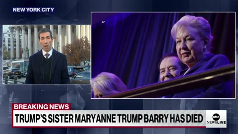 Donald Trump's sister Maryanne Trump Barry dies at 86