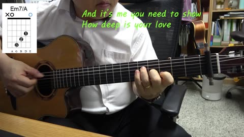 How deep is your love - BeeGees - chord diagram