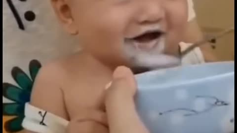 happy baby laughing