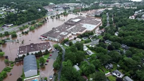 Drone footage shows flooding in Nova Scotia