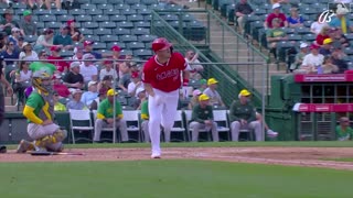 Mike Trout hits a grand slam to center field Athletics @ Angels