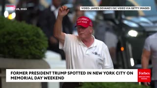 Former President Trump Spotted In And Around Trump Tower In NYC This Memorial Day Weekend
