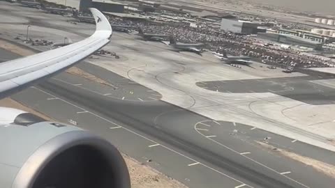 Qatar Airway's Jet takeoff with original sound