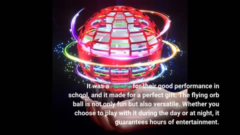 Flying Orb Ball Toys 360°Rotating Soaring Hover Orb Boomerang Spinner Magic LED Light Flying Ba...