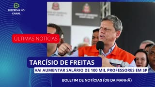 TARCÍSIO VAI AUMENTAR SALÁRIO DE 100 MIL PROFESSORES EM SP