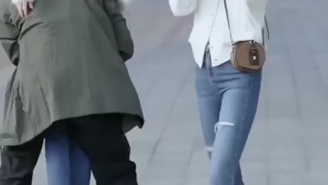 Couple fashion on the Street | Funny Couple | Funny girls | Cute couple | Chinese tiktok | #shorts