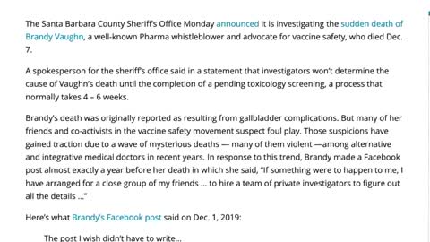 MYSTERIOUS DEATH OF VACCINE SAFETY ADVOCATE BRANDY VAUGHN, + C0VLD CENSORSHIP WITH DR. SCOTT JENSEN