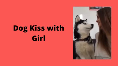 Dog kiss with girls | cute dogs | dog kis with his owner girl