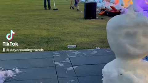 Ice Sculptures at Gwanghwamun Square in Seoul