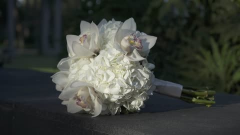 Bridal bouquet with white flowers