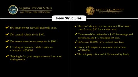 Augusta Precious Metals VS Birch Gold Review 2024