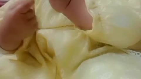 Cute baby eating nodless ❤️