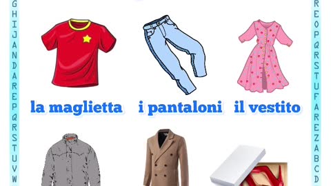 🇮🇹 Abbigliamento - 🇬🇧 Clothes in Italian. Italian lessons for beginners #shorts