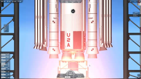 12 F-1 rocketdyne engine test fire